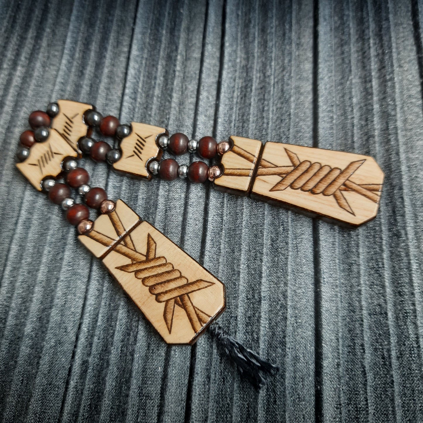 Chetki wood "A prickly soul" handmade, rosary, anti-stress meditation and finger training, worry beads, tzbex (SCU: 240601)
