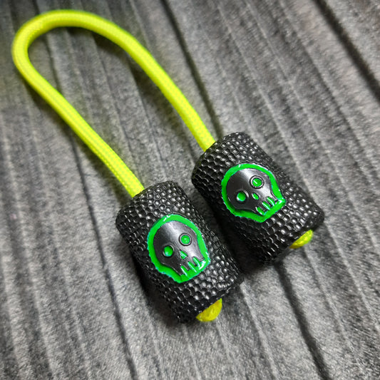 Begleri "Rough companion, green skull" delrin antistress meditation and finger training (SCU: 241123)