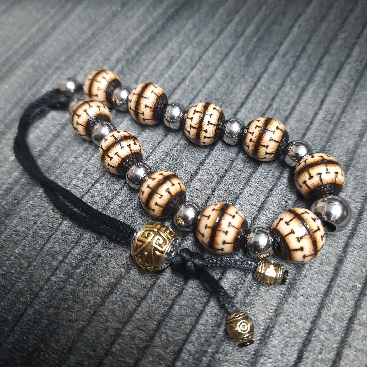 Komboloi bracelet chetki "Golden Wisdom of the Tree" (SCU: 250326-2-)