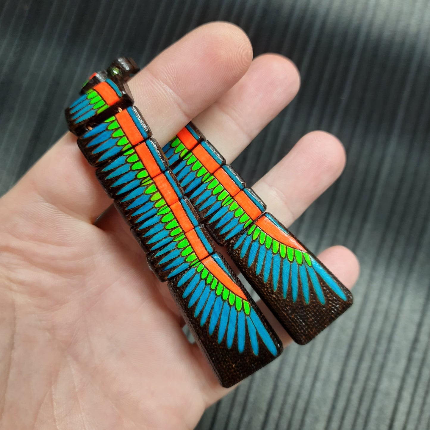Chetki wooden "Parrot" UV version, handmade