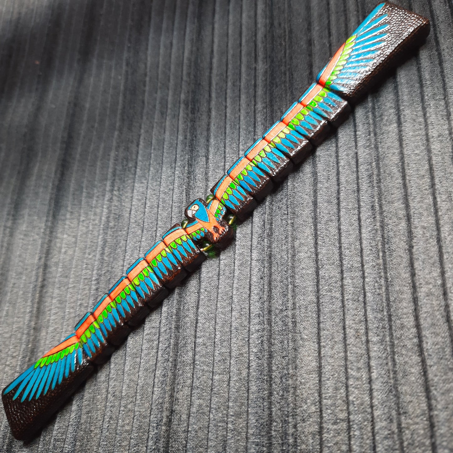 Chetki wooden "Parrot" UV version, handmade