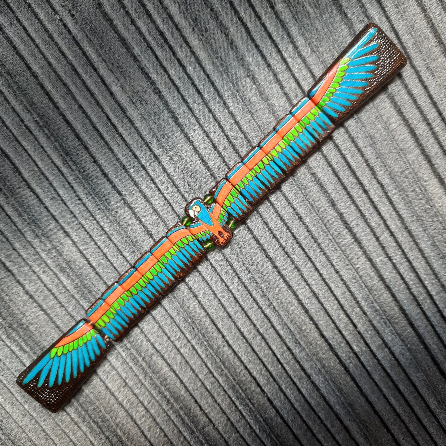 Chetki wooden "Parrot" UV version, handmade