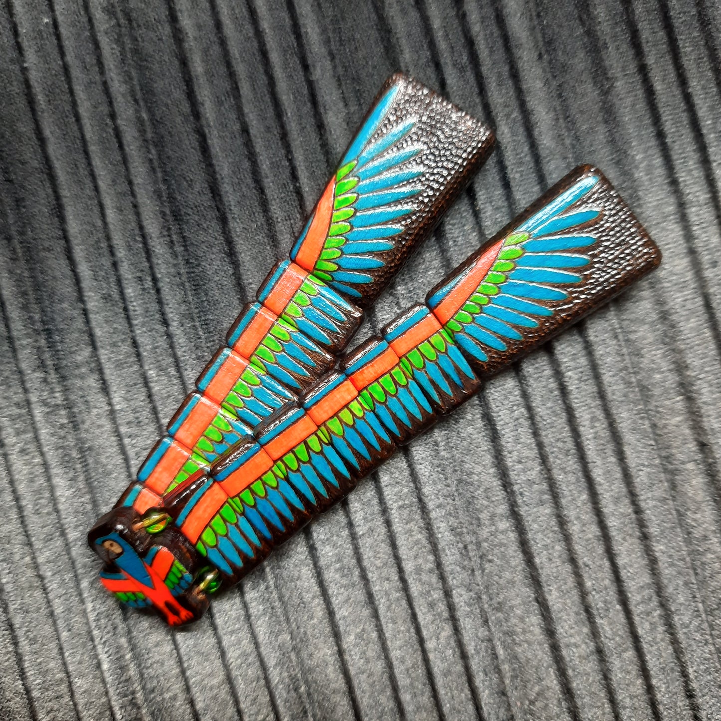 Chetki wooden "Parrot" UV version, handmade
