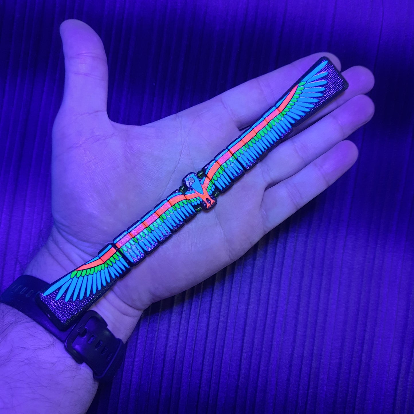 Chetki wooden "Parrot" UV version, handmade