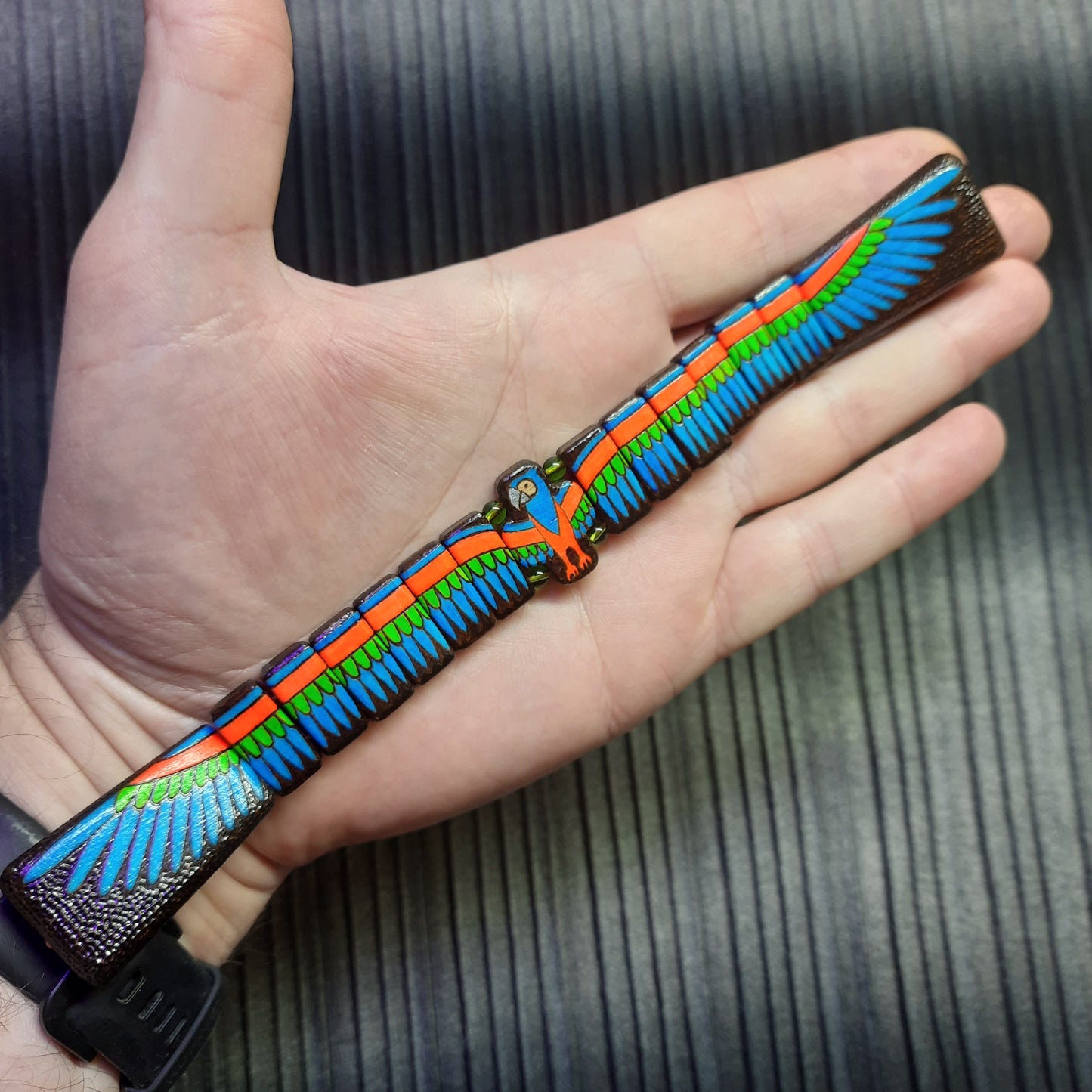 Chetki wooden "Parrot" UV version, handmade
