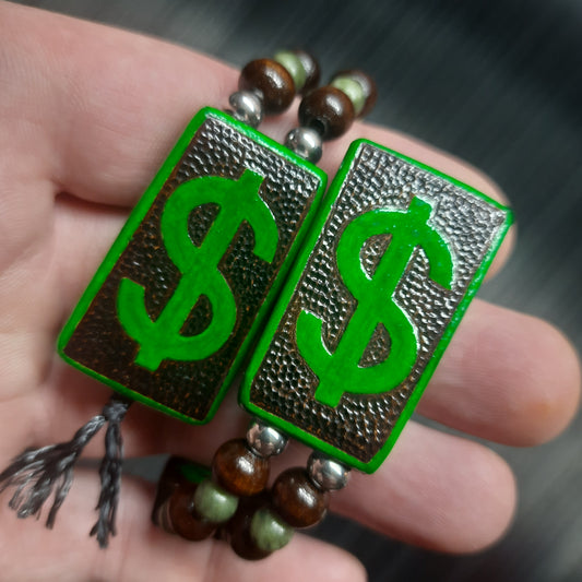 Chetki wooden "Dollar Luck" handmade (SCU: 250703)