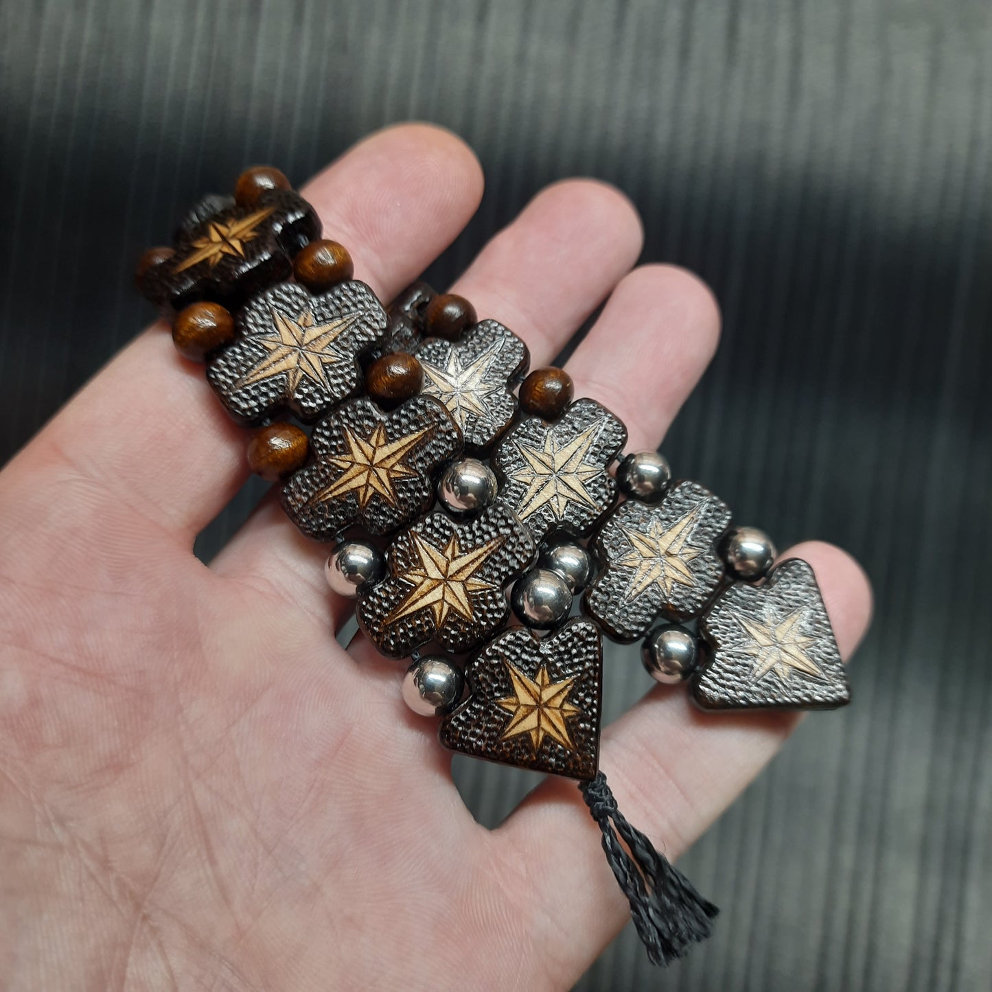 Chetki wooden "Wind rose" handmade (SCU: 250723)