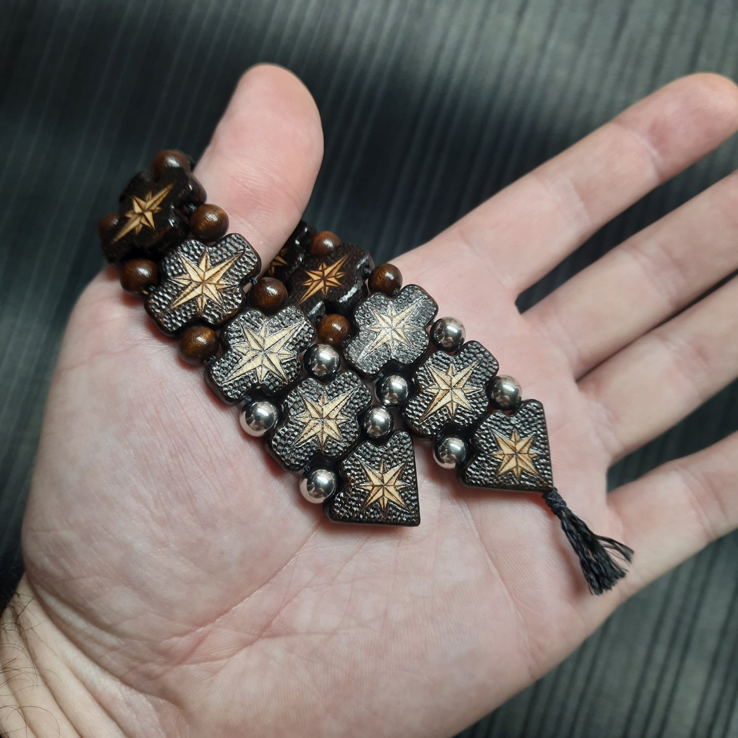 Chetki wooden "Wind rose" handmade (SCU: 250723)