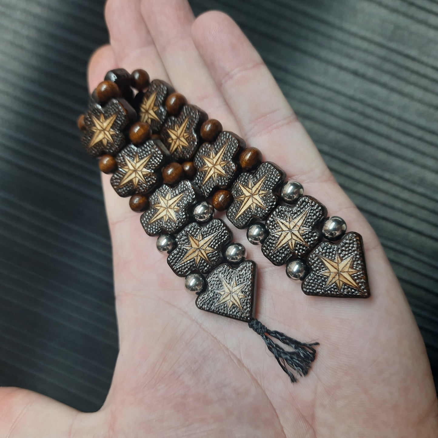 Chetki wooden "Wind rose" handmade (SCU: 250723)