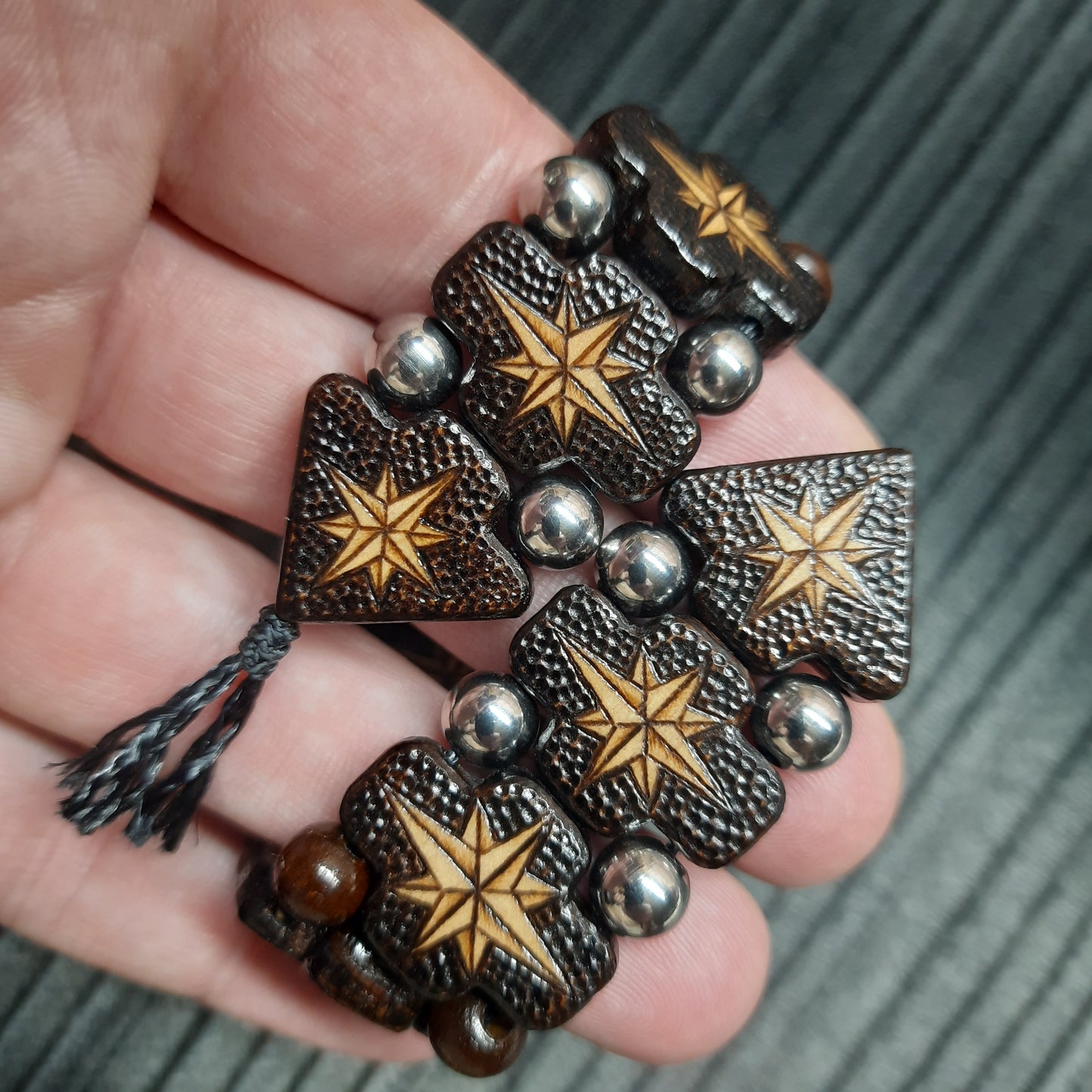 Chetki wooden "Wind rose" handmade (SCU: 250723)