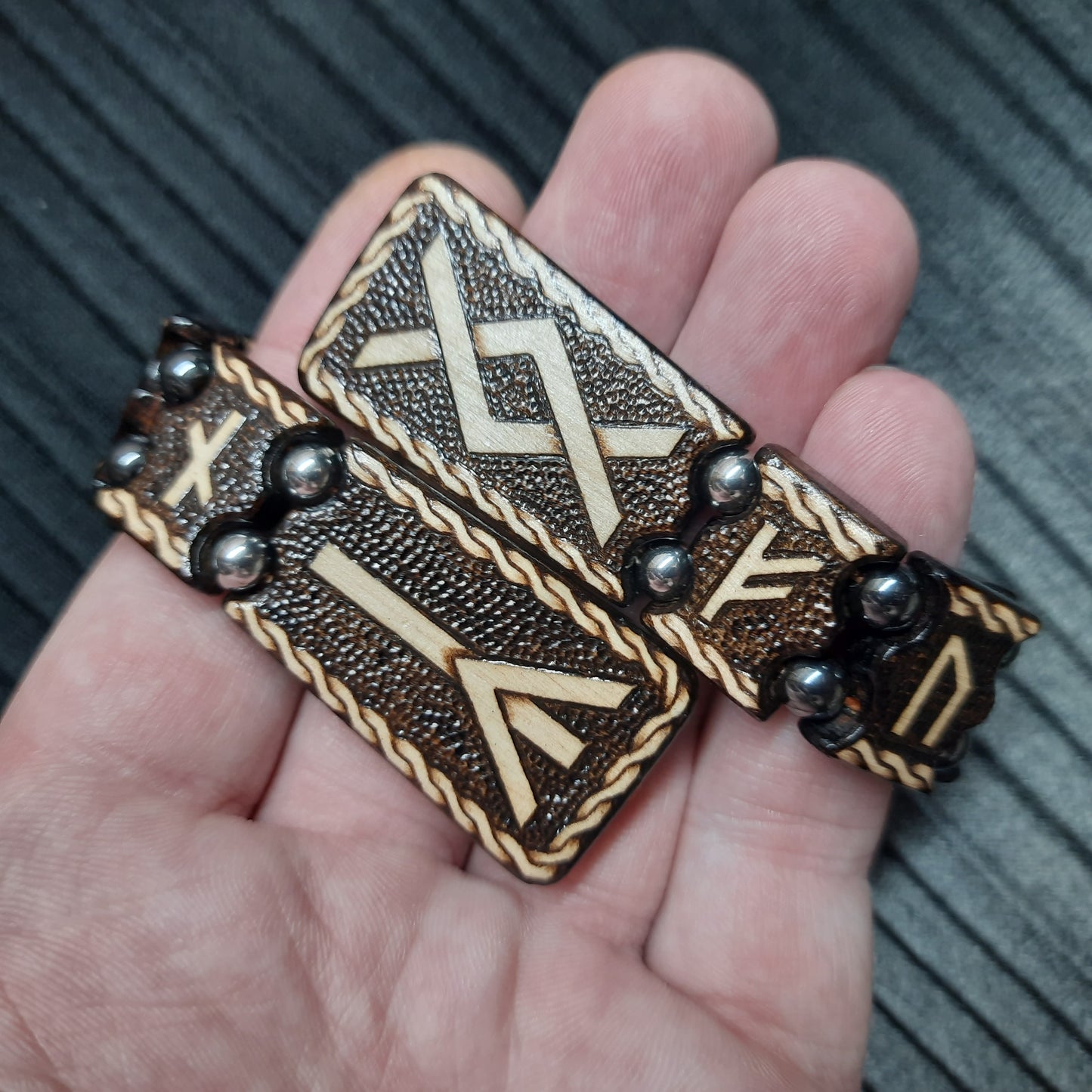 Chetki wooden "Futhark Runes" handmade