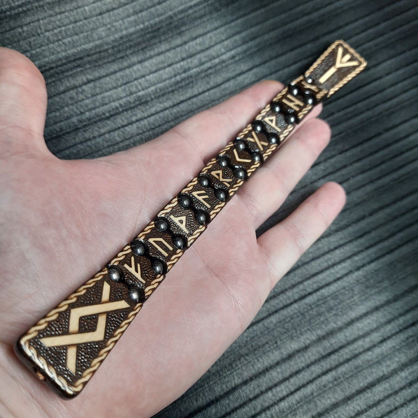 Chetki wooden "Futhark Runes" handmade