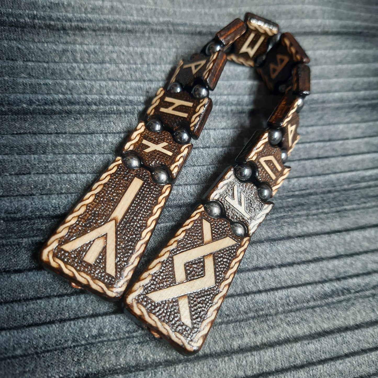 Chetki wooden "Futhark Runes" handmade