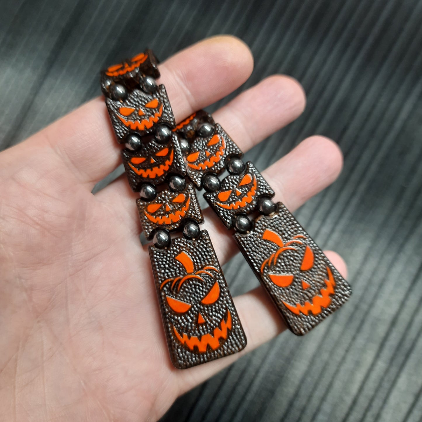 Chetki handmade wooden "Mr. Pumpkin's Smile"