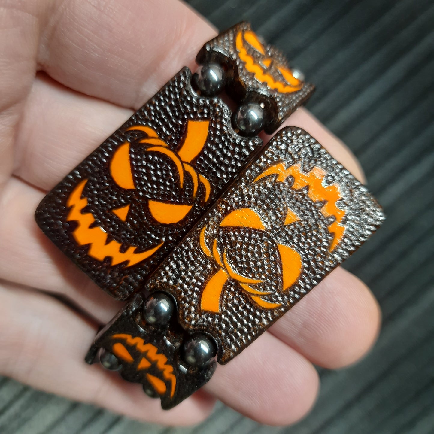Chetki handmade wooden "Mr. Pumpkin's Smile"