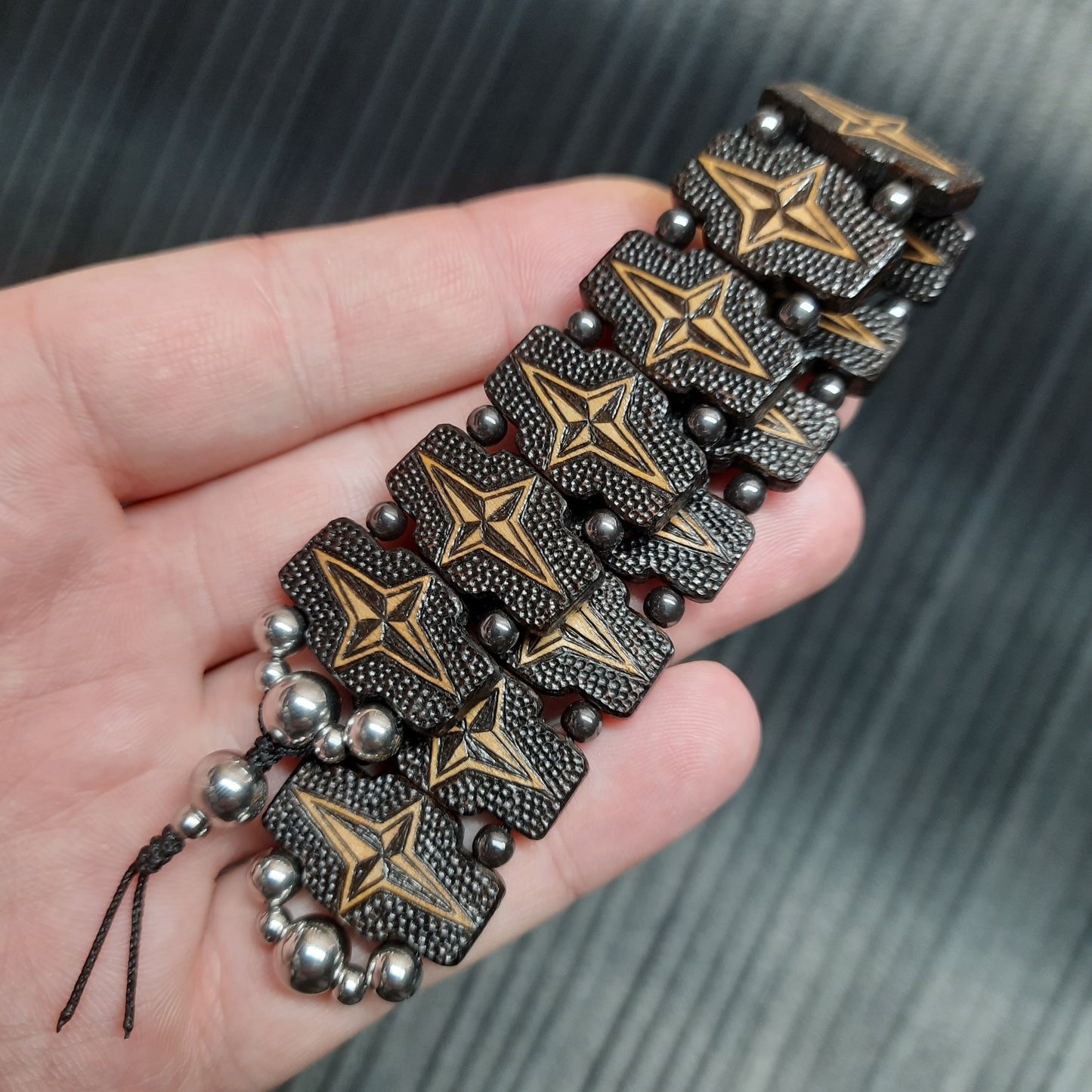 Chetki wooden handmade "Wind rose" flat version