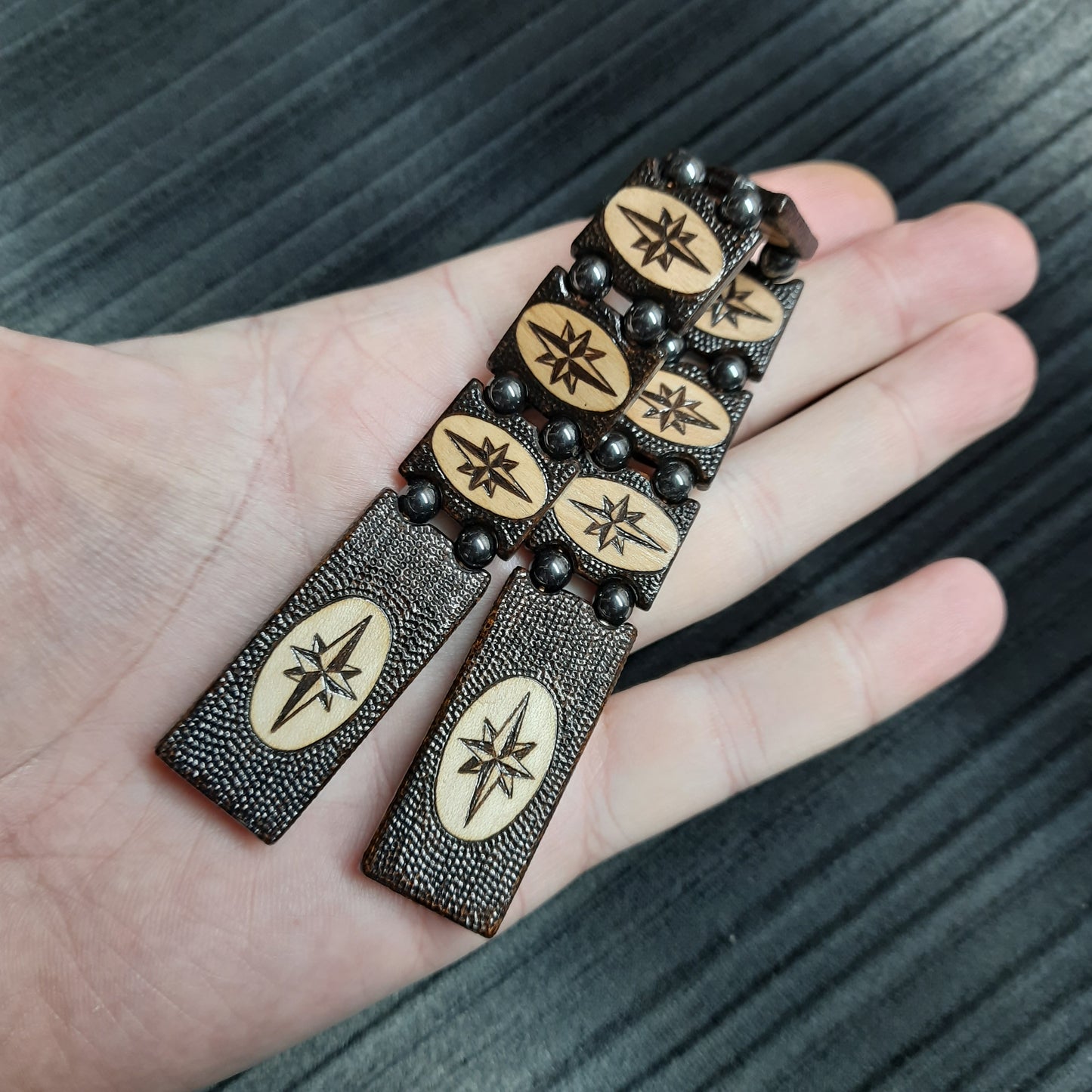 Chetki handmade wooden "Wind Rose Road"