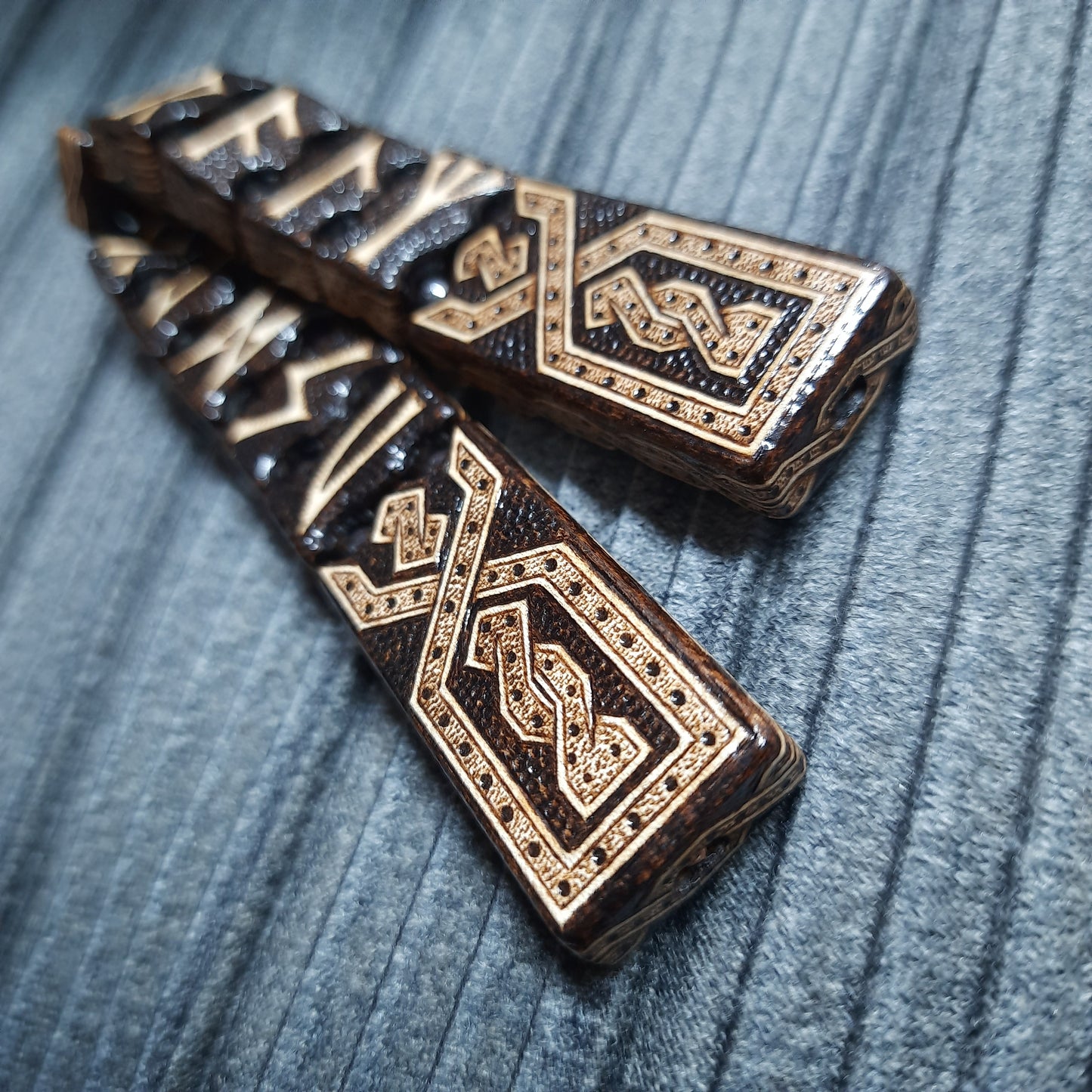 Chetki handmade wooden "The Legendary Runebearer"