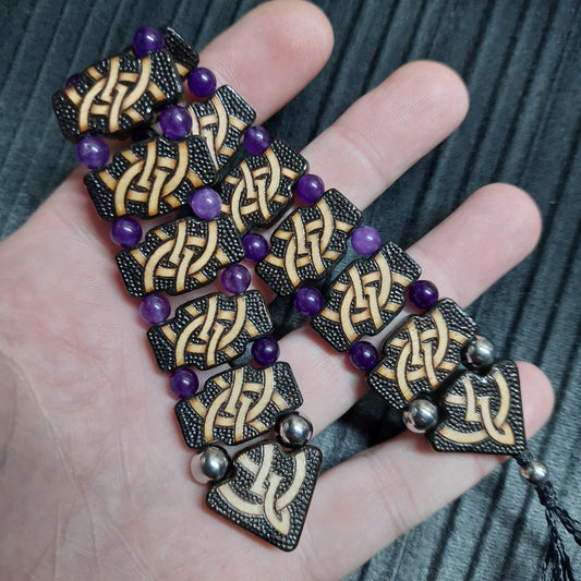 Handmade Wooden Chetki Skilltoy | Slavic Flip Rosary | Pocket Worry Beads for Hand Dexterity "Wandering Serenity"