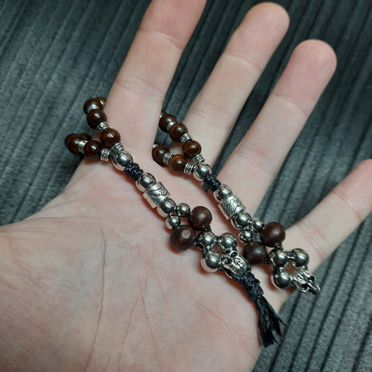 Handmade Wooden Chetki Skilltoy | Slavic Flip Rosary | Pocket Worry Beads for Hand Dexterity "Charon's partner" version - Wings