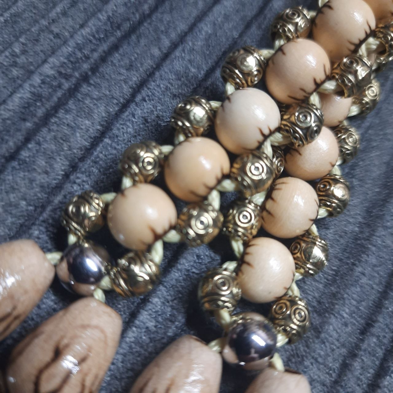 Handmade Wooden Chetki Skilltoy | Slavic Flip Rosary | Pocket Worry Beads for Handy "Golden Thunder Meditation"