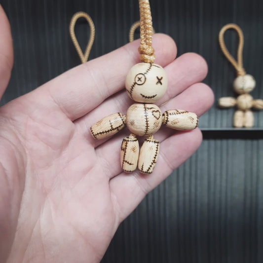 Pocket buddy wooden keychain magnetic "Voodoo doll" (SCU: 250628-1/3/4)