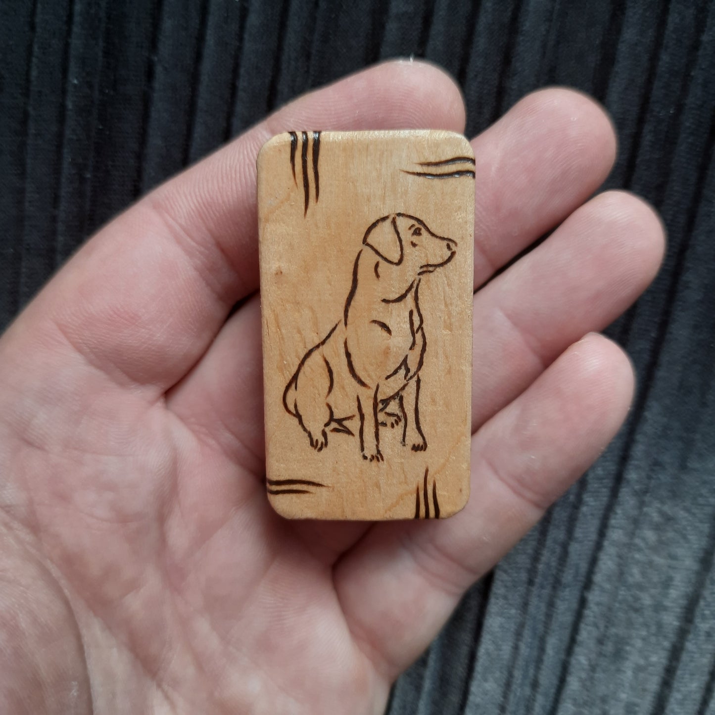 Magnetic wood slider "Live, love, bark" antistress, handmade (SCU: 3-10-18)