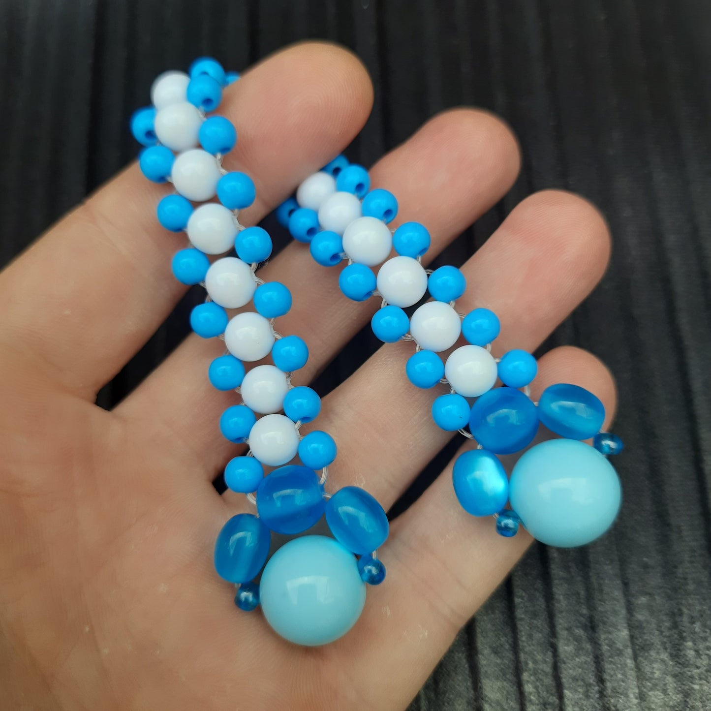 Chetki "Blue stream" rosary, anti-stress meditation and finger training (SCU: 3-11-01)