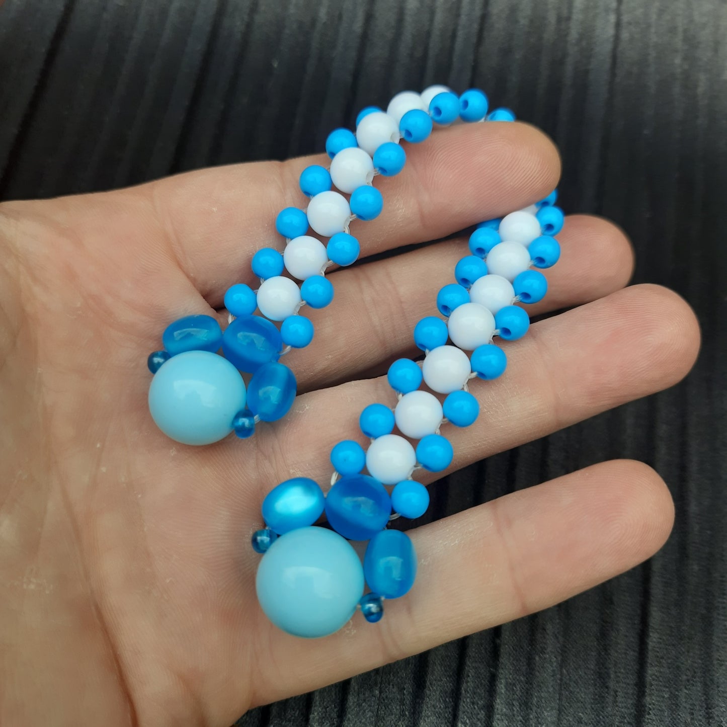 Chetki "Blue stream" rosary, anti-stress meditation and finger training (SCU: 3-11-01)