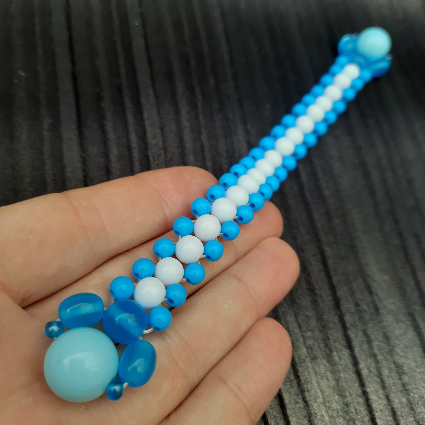 Chetki "Blue stream" rosary, anti-stress meditation and finger training (SCU: 3-11-01)