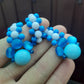 Chetki "Blue stream" rosary, anti-stress meditation and finger training (SCU: 3-11-01)