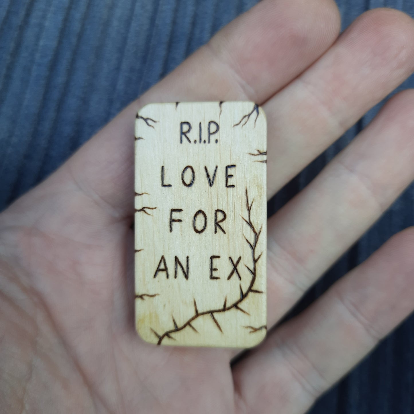 Magnetic slider "Tombstone: Love for an ex" anti-stress clicker, handmade (SCU: 3-14-12)