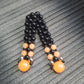 Handmade flip rosary (chetki), assembled from round plastic beads. The chotki has good flexibility thanks to the silicone cord. This fidget is used as an anti-stress, skill toy, stylish accessory and collectible.