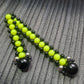 Handmade flip rosary (chetki), assembled from round plastic beads. The chotki has good flexibility thanks to the silicone cord. This fidget is used as an anti-stress, skill toy, stylish accessory and collectible.