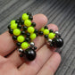 Handmade flip rosary (chetki), assembled from round plastic beads. The chotki has good flexibility thanks to the silicone cord. This fidget is used as an anti-stress, skill toy, stylish accessory and collectible.