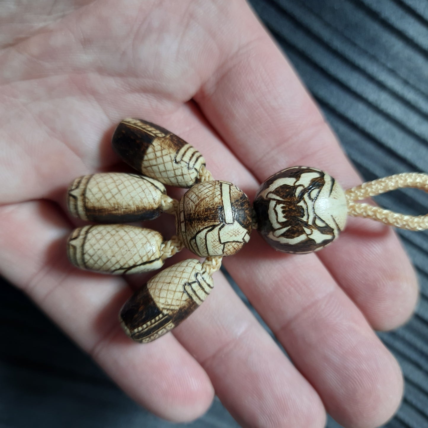 Pocket buddy Wooden keychain magnetic "Jungle Hunter" antistress, fidget, pocket friend