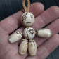 Pocket buddy Wooden keychain magnetic "Voodoo doll: Yes/no" antistress, fidget, pocket friend (SCU: 240132)