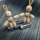 Pocket buddy Wooden keychain magnetic "Voodoo doll: Yes/no" antistress, fidget, pocket friend (SCU: 240132)