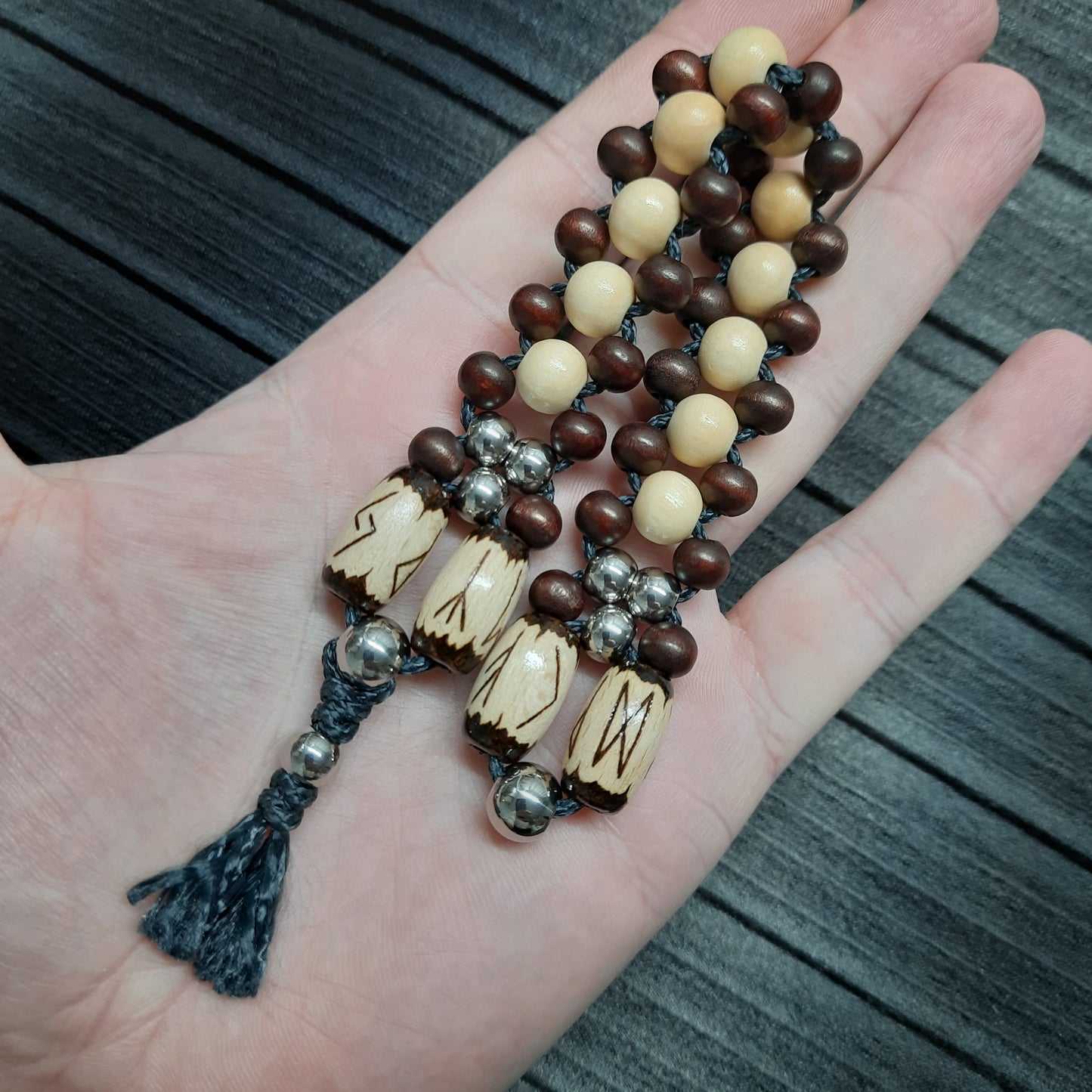 Chetki handmade "Song of the Shaman" v2, rosary,  anti-stress meditation and finger training, worry beads (SCU: 240308)