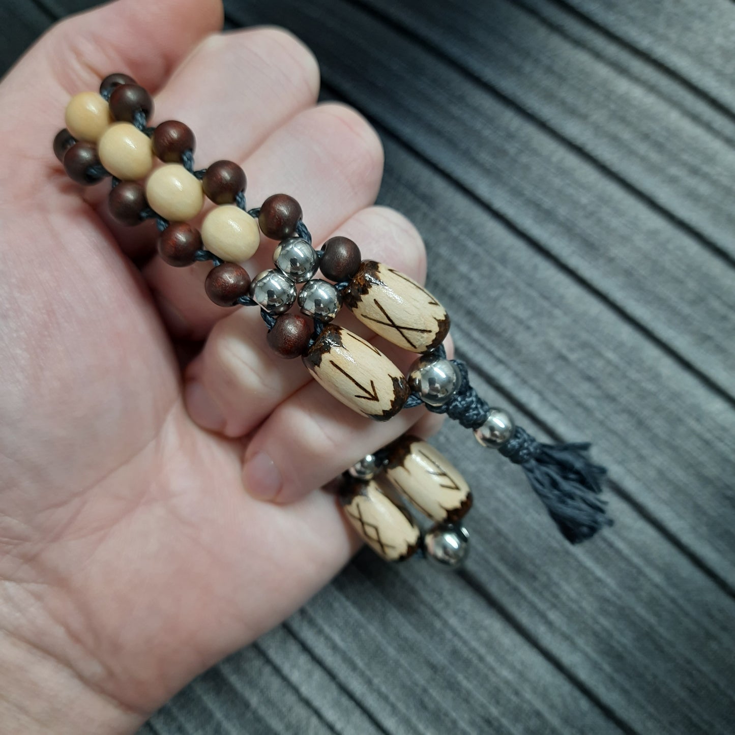 Chetki handmade "Song of the Shaman" v2, rosary,  anti-stress meditation and finger training, worry beads (SCU: 240308)