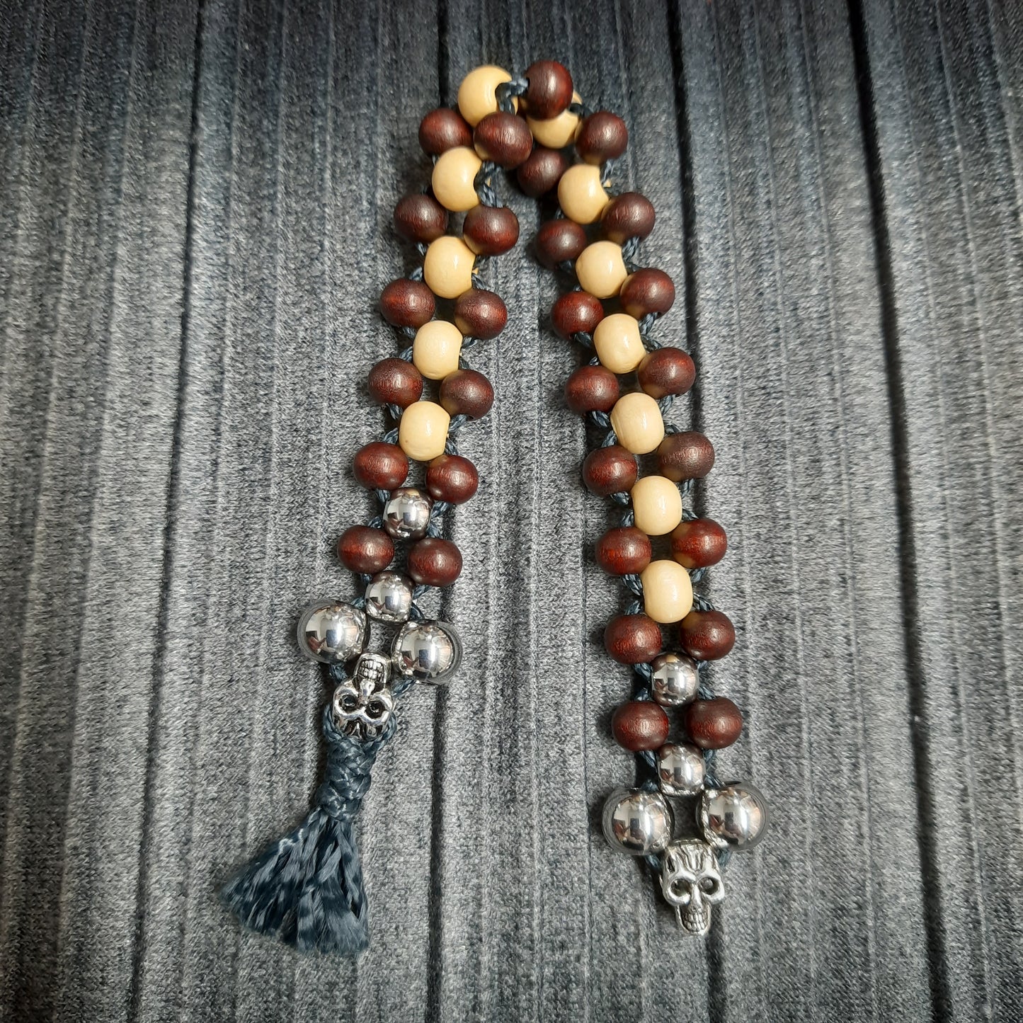 Chetki handmade "Wooden Joe" 4v, rosary,  anti-stress meditation and finger training, worry beads (SCU: 240325)