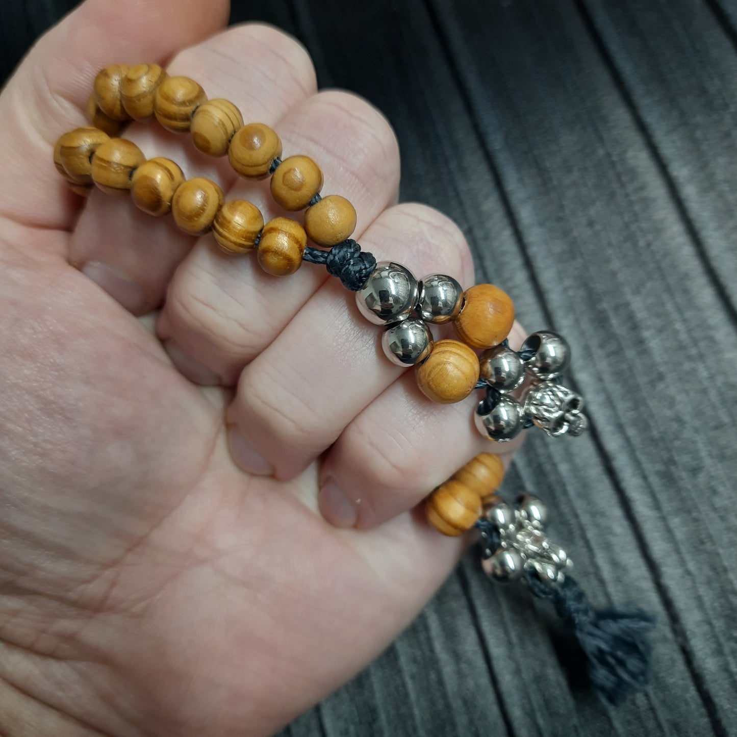 Chetki handmade "Charon's partner" 6v, rosary,  anti-stress meditation and finger training (SCU: 240417)