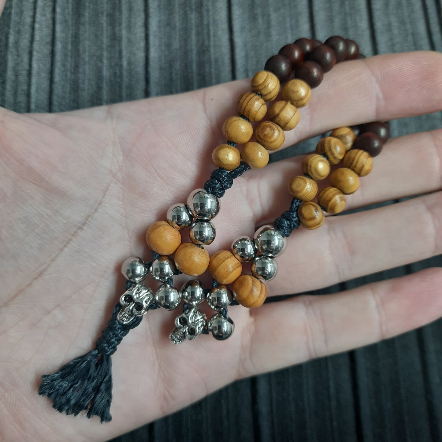 Chetki handmade "Charon's partner" 8v, rosary,  anti-stress meditation and finger training (SCU: 240411)