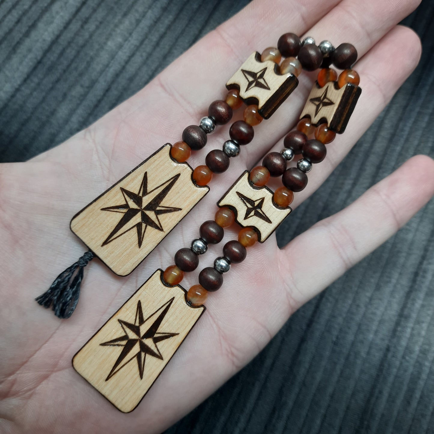 Chetki wood "Lucky traveler" v2, handmade, rosary,  anti-stress meditation and finger training, worry beads, tzbex (SCU:  240522)