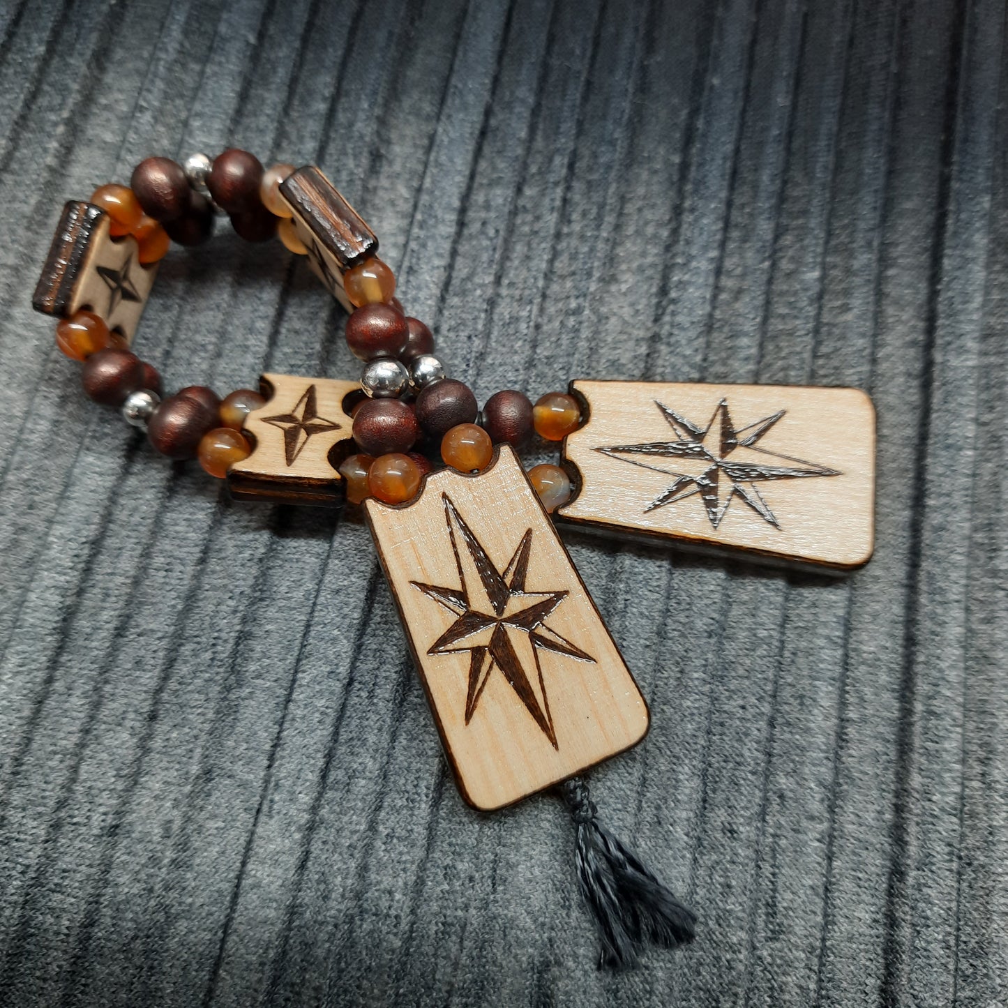 Chetki wood "Lucky traveler" v2, handmade, rosary,  anti-stress meditation and finger training, worry beads, tzbex (SCU:  240522)