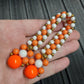 Chetki "Orange Padishah" rosary, anti-stress meditation and finger training (SCU:  240517)