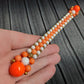 Chetki "Orange Padishah" rosary, anti-stress meditation and finger training (SCU:  240517)