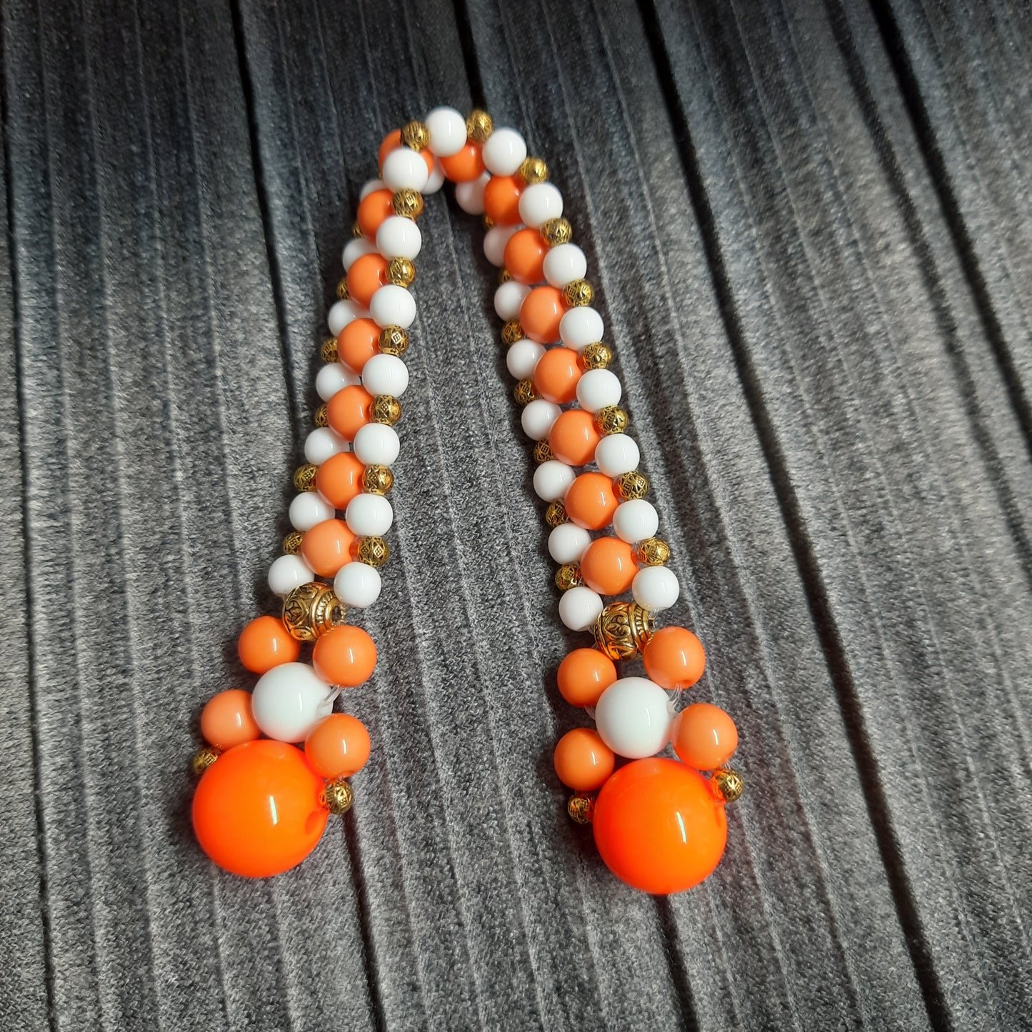 Chetki "Orange Padishah" rosary, anti-stress meditation and finger training (SCU:  240517)