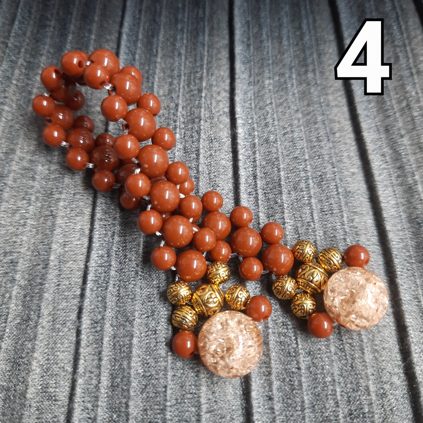 Chetki "Golden Seal of Good Luck" rosary, anti-stress meditation and finger training (SCU:  240506-09)