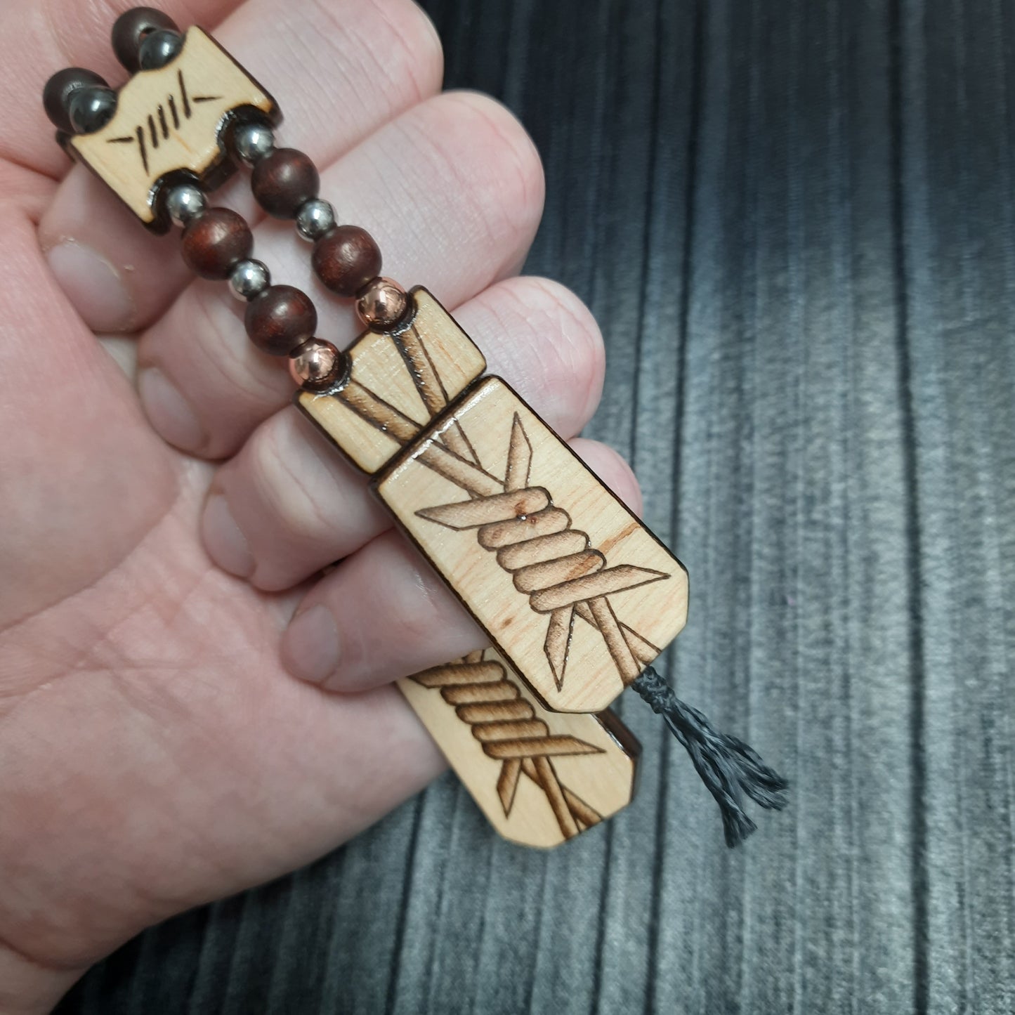 Chetki wood "A prickly soul" handmade, rosary, anti-stress meditation and finger training, worry beads, tzbex  (SCU: 240601)